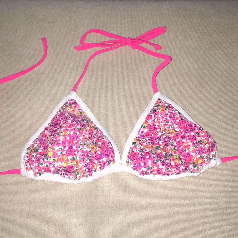 XHILARATION SEQUIN BIKINI TOP
